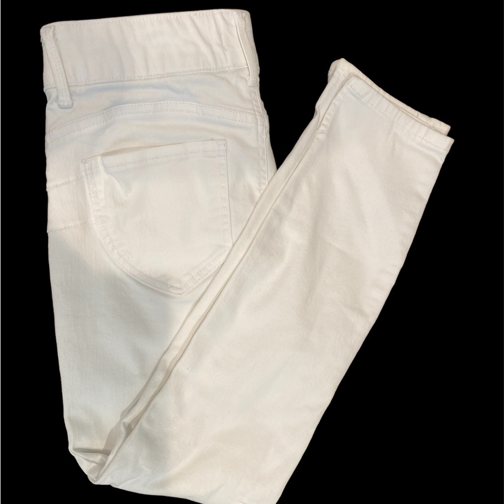 ❤️❤️ CANDIES white jeans stretch waistband sculpt distressed Skinny Size 7/28
